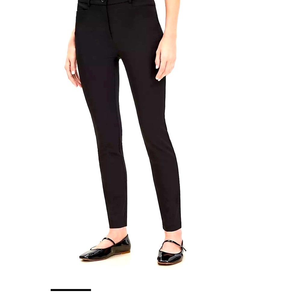 Loft soft stretchy pull on pants 2” elastic waist rayon Polyester Spandex M